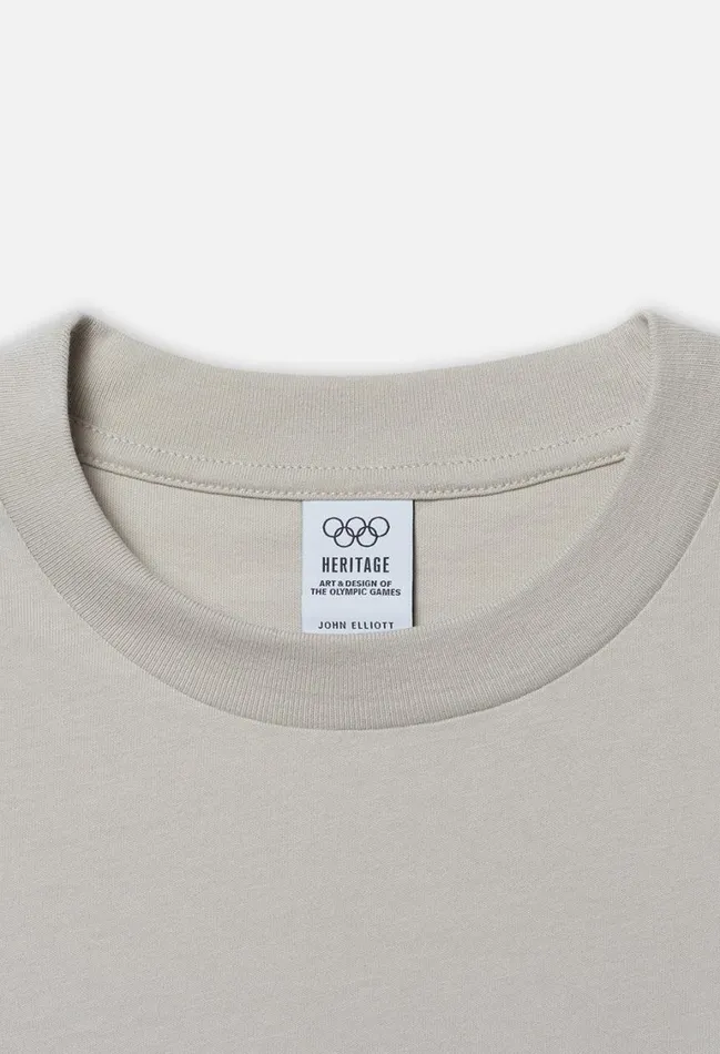 John Elliott Tees John Elliott X Olympic Heritage Paris University Tee Grey 8211 Men John Elliott Tees John Elliott X Olympic Heritage Paris University Tee Grey 8211 Men