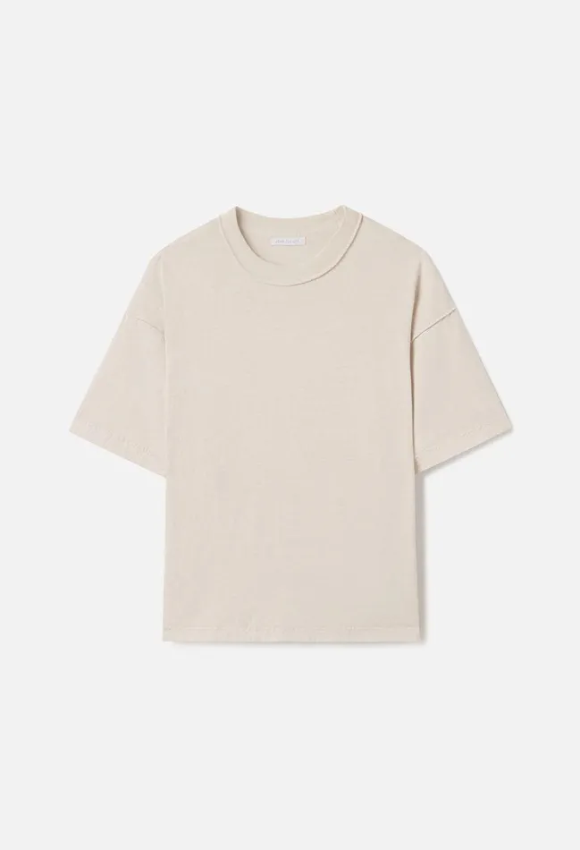 John Elliott Tees Reversed Cropped Tee Dust 8211 Men John Elliott Tees Reversed Cropped Tee Dust 8211 Men