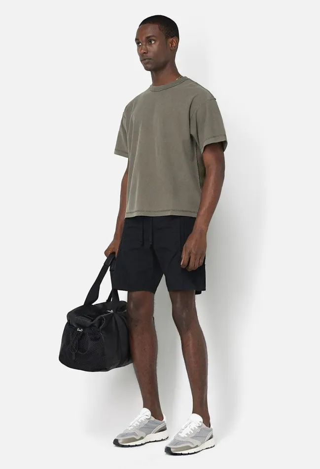 John Elliott Tees Reversed Cropped Tee Washed Army 8211 Men John Elliott Tees Reversed Cropped Tee Washed Army 8211 Men