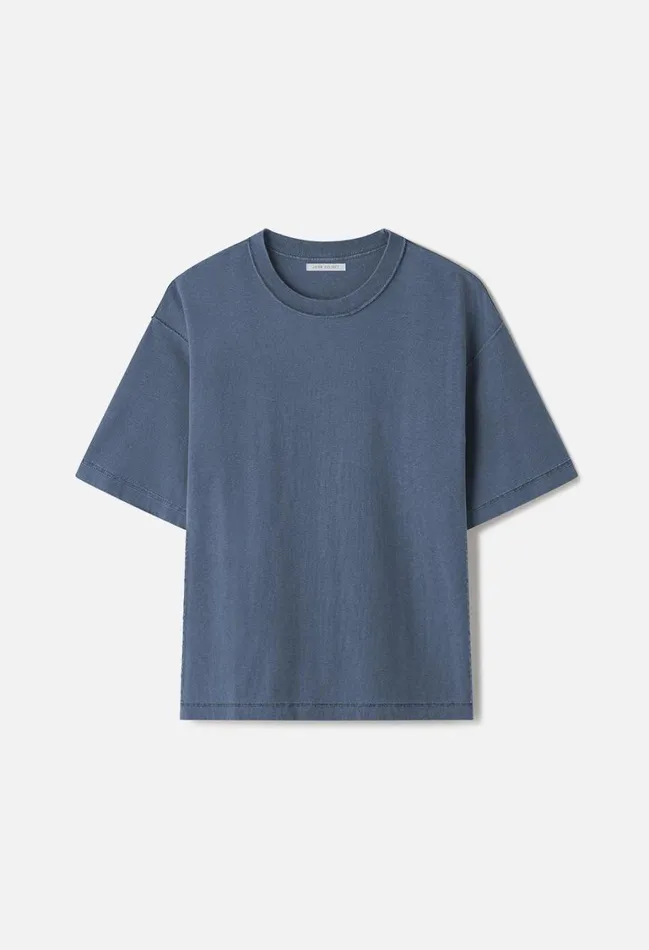 John Elliott Tees Reversed Cropped Tee Washed Cadet 8211 Men John Elliott Tees Reversed Cropped Tee Washed Cadet 8211 Men
