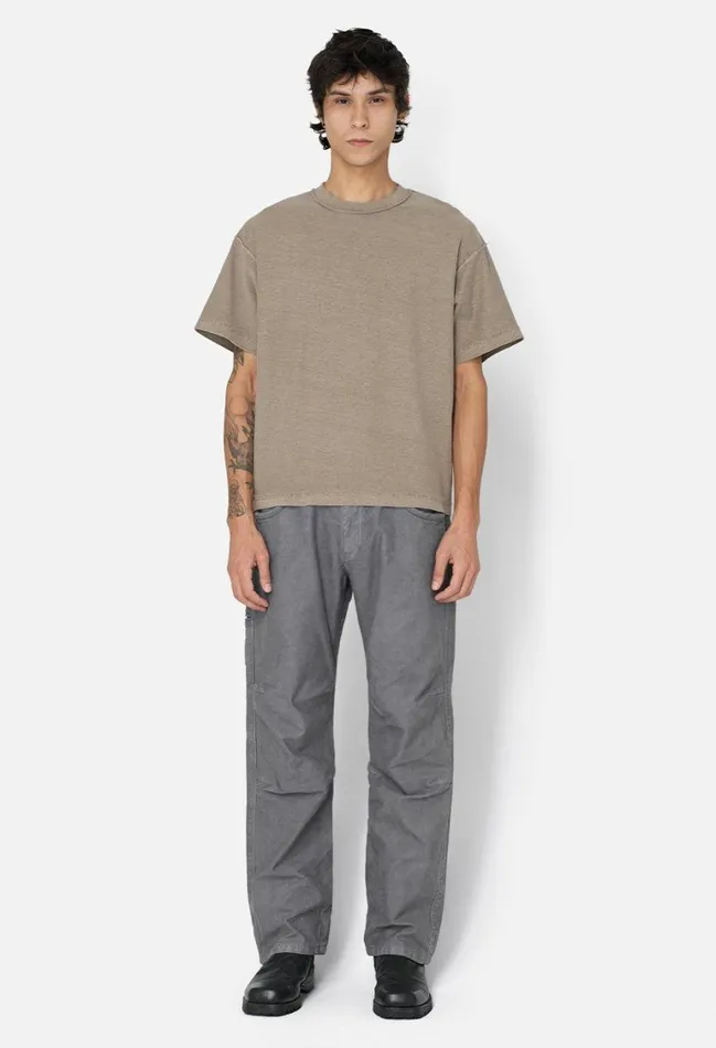 John Elliott Tees Reversed Cropped Tee Washed Oak 8211 Men John Elliott Tees Reversed Cropped Tee Washed Oak 8211 Men