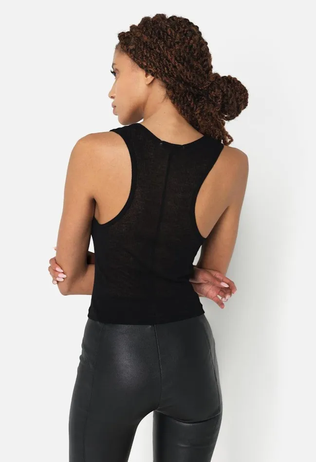 John Elliott Tops Gauze Rib Tank Black 8211 Women John Elliott Tops Gauze Rib Tank Black 8211 Women