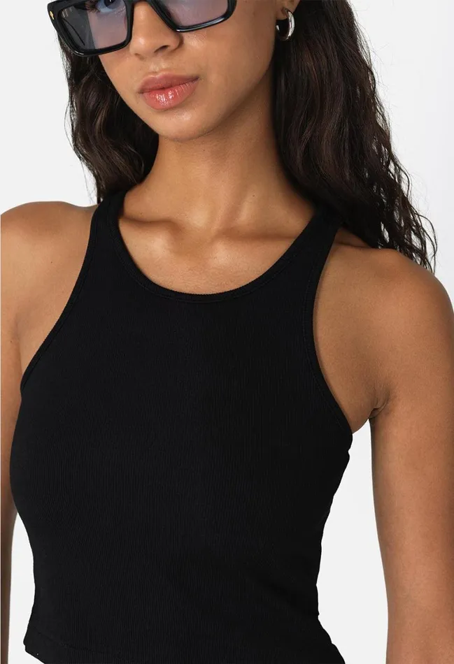 John Elliott Tops Gemini Rib Cropped Tank Black 8211 Women John Elliott Tops Gemini Rib Cropped Tank Black 8211 Women