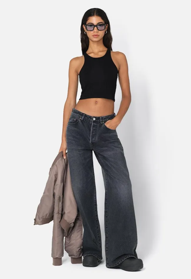 John Elliott Tops Gemini Rib Cropped Tank Black 8211 Women John Elliott Tops Gemini Rib Cropped Tank Black 8211 Women