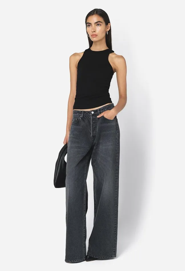 John Elliott Tops Gemini Rib Racerback Black 8211 Women John Elliott Tops Gemini Rib Racerback Black 8211 Women