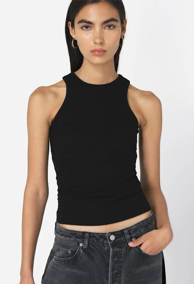 John Elliott Tops Gemini Rib Racerback Black 8211 Women John Elliott Tops Gemini Rib Racerback Black 8211 Women
