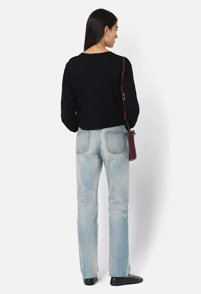 John Elliott Tops Jersey Ls Cropped Tee Black 8211 Women John Elliott Tops Jersey Ls Cropped Tee Black 8211 Women