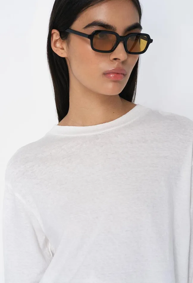 John Elliott Tops Jersey Ls Cropped Tee Chalk 8211 Women John Elliott Tops Jersey Ls Cropped Tee Chalk 8211 Women