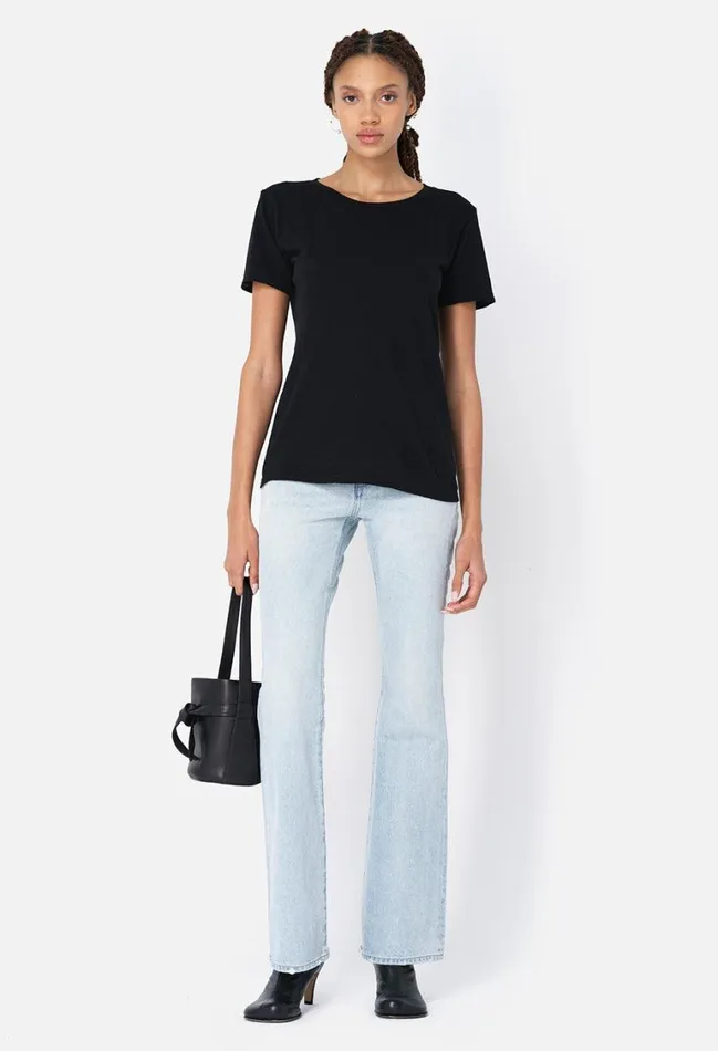 John Elliott Tops Recycled Jersey Vintage Tee Black 8211 Women