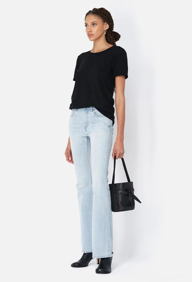 John Elliott Tops Recycled Jersey Vintage Tee Black 8211 Women