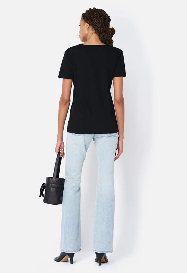 John Elliott Tops Recycled Jersey Vintage Tee Black 8211 Women