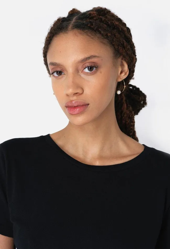 John Elliott Tops Recycled Jersey Vintage Tee Black 8211 Women