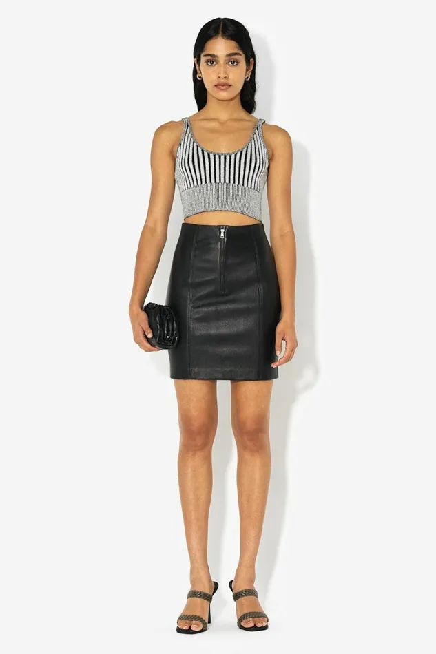 John Elliott Tops Silk Cotton Rib Tank Charcoal 8211 Women John Elliott Tops Silk Cotton Rib Tank Charcoal 8211 Women