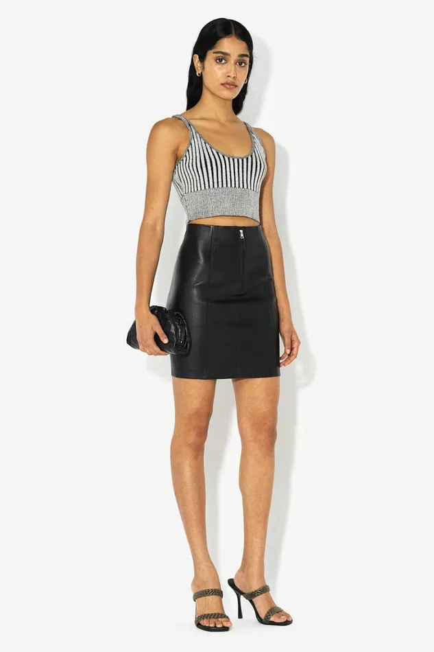 John Elliott Tops Silk Cotton Rib Tank Charcoal 8211 Women John Elliott Tops Silk Cotton Rib Tank Charcoal 8211 Women