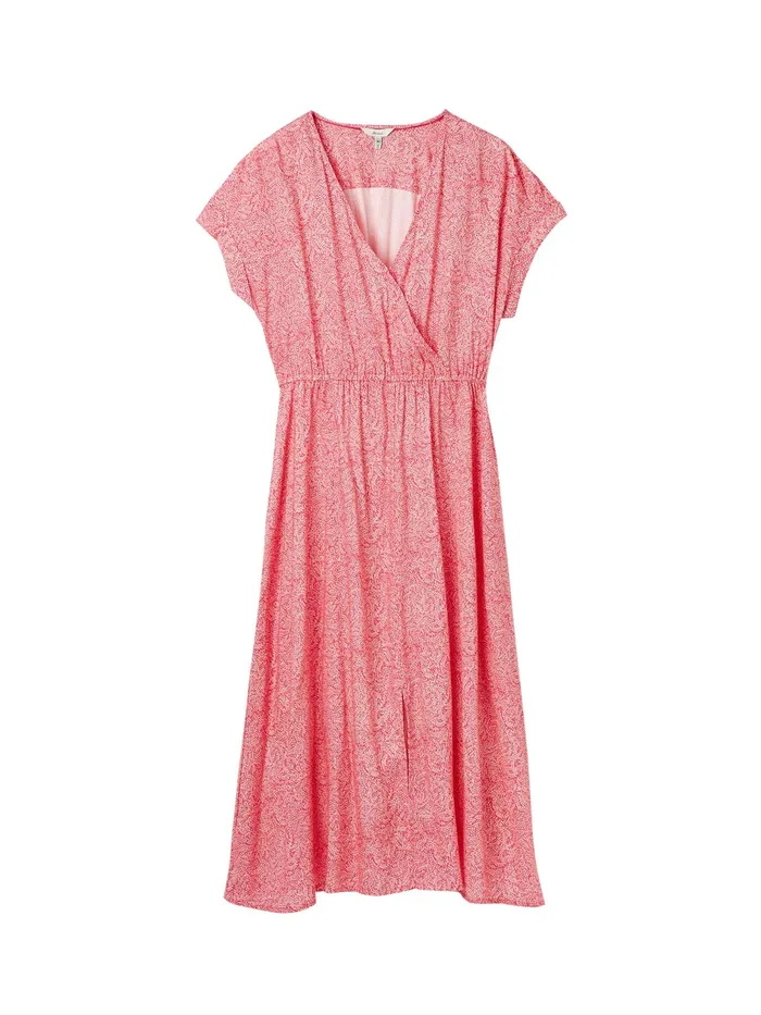 Joules Abigail 8211 Pink VNeck With Slit Dress Women Dresses