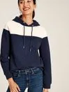 Joules Alexa 8211 Navy Blue Embroidered Hoodie Women Sweatshirts and Hoodies