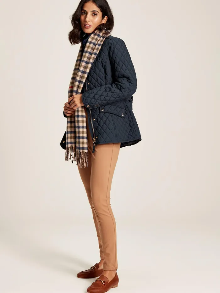 Joules Allendale 8211 Navy Showerproof Diamond Quilted Jacket Women Raincoats
