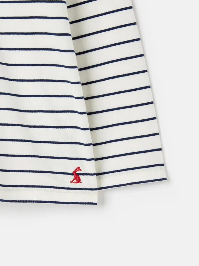 Joules Angelica 8211 BlueWhite Printed Long Sleeve Top Girls Tops and Tshirts