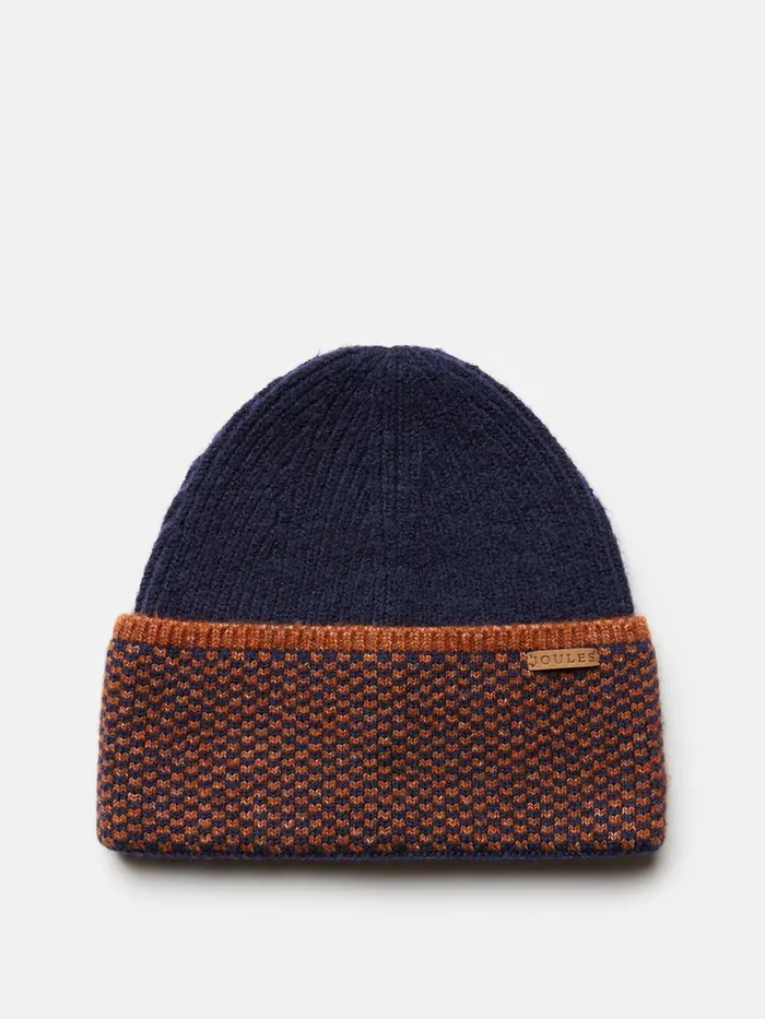 Joules Ashington 8211 Navy Knitted Hat Men Hats Gloves and Scarves