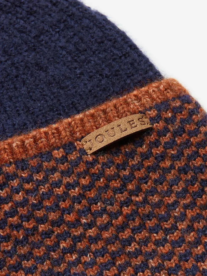 Joules Ashington 8211 Navy Knitted Hat Men Hats Gloves and Scarves