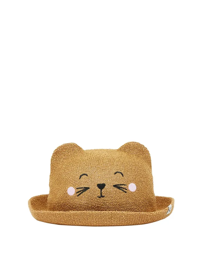 Joules Ashton 8211 Brown Character Hat Girls Accessories
