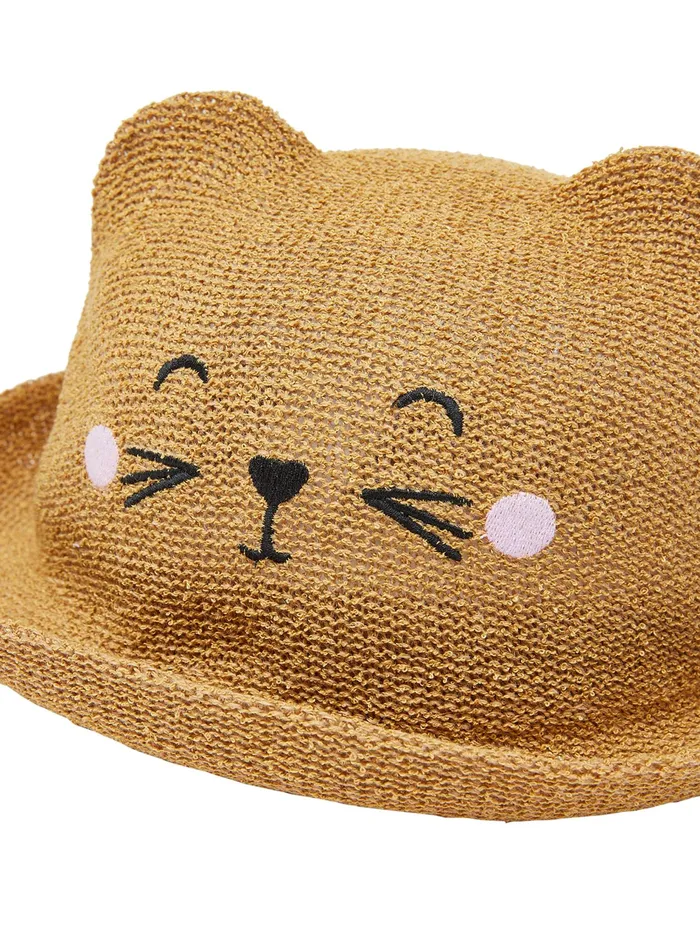 Joules Ashton 8211 Brown Character Hat Girls Accessories