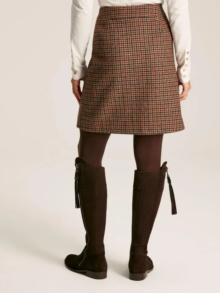 Joules Avery 8211 Check Tweed Skirt Women Skirts