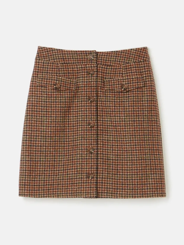 Joules Avery 8211 Check Tweed Skirt Women Skirts