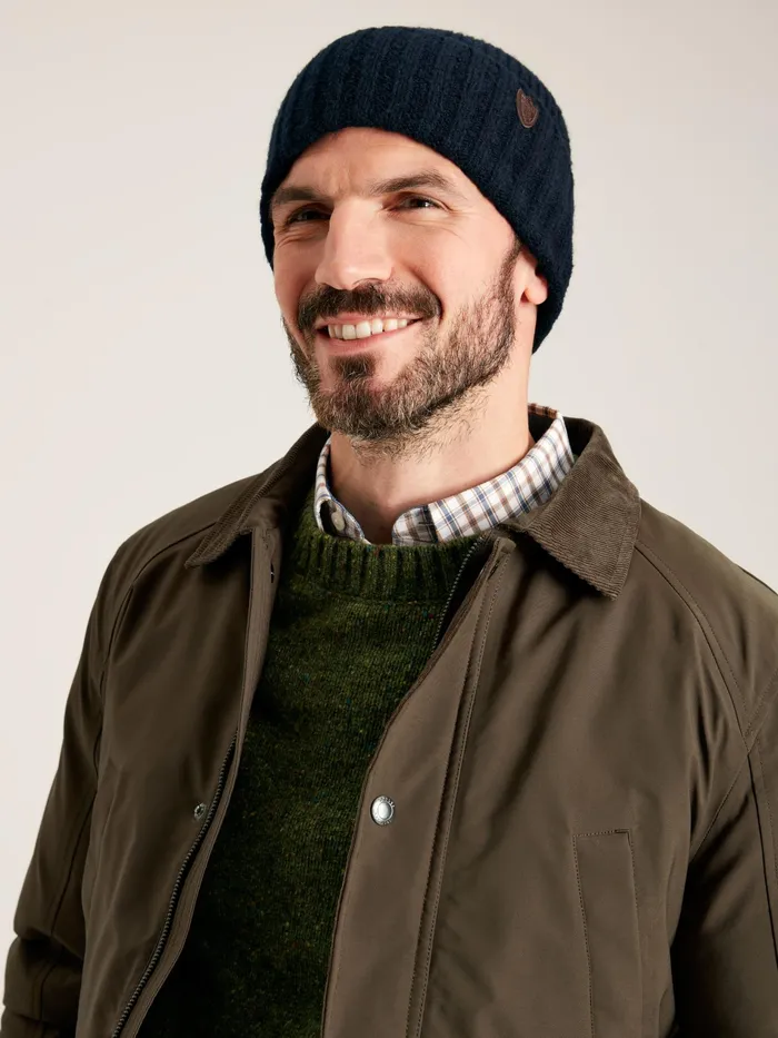 Joules Bamburgh 8211 Navy Knitted Hat Men Hats Gloves and Scarves