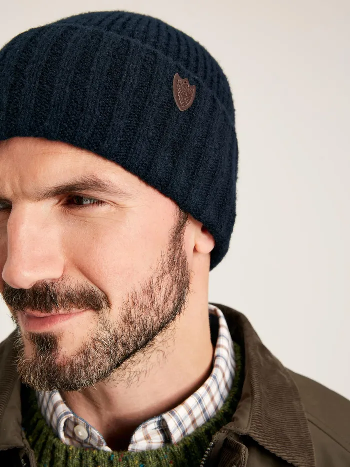 Joules Bamburgh 8211 Navy Knitted Hat Men Hats Gloves and Scarves