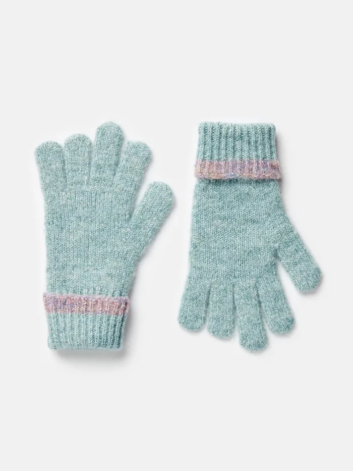Joules Beatrice 8211 Blue Knitted Gloves Girls Accessories
