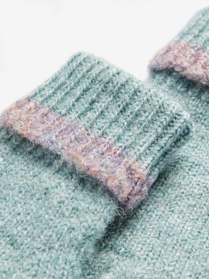 Joules Beatrice 8211 Blue Knitted Gloves Girls Accessories