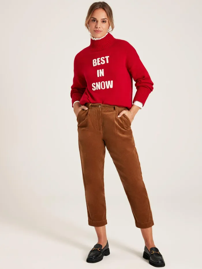 Joules Belle 8211 Red Best In Snow Jumper Women Knitwear