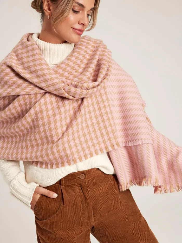 Joules Bracewell 8211 Sand Large Blanket Scarf Women Scarves