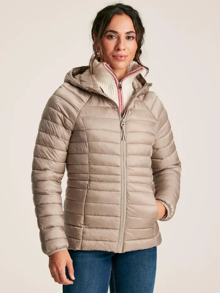 Joules Bramley 8211 Silver Tone Showerproof Packable Padded Jacket Women Coats and Jackets Joules Bramley 8211 Silver Tone Showerproof Packable Padded Jacket Women Coats and Jackets