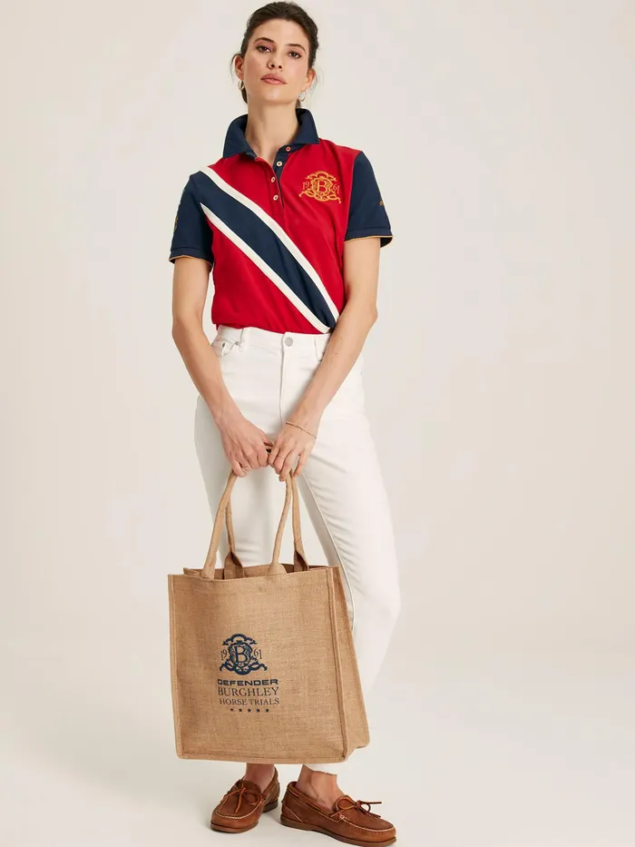Joules Brown Burghley Jute Bag Women Handbags