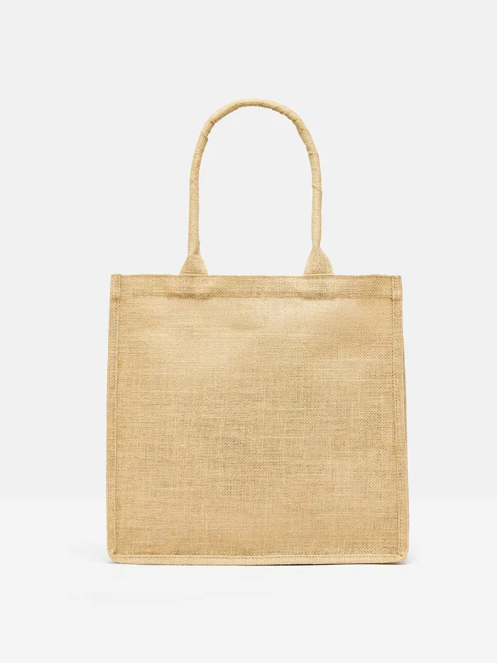 Joules Brown Burghley Jute Bag Women Handbags