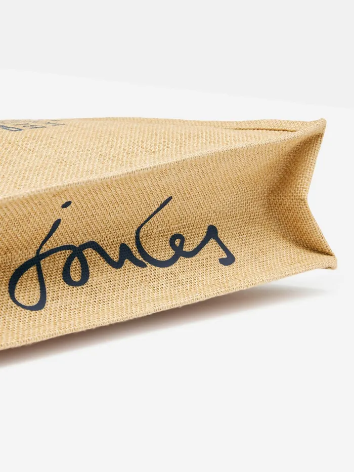 Joules Brown Burghley Jute Bag Women Handbags