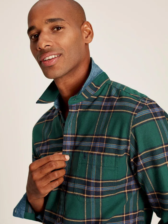 Joules Buchannan 8211 Green Check Shirt Men Shirts