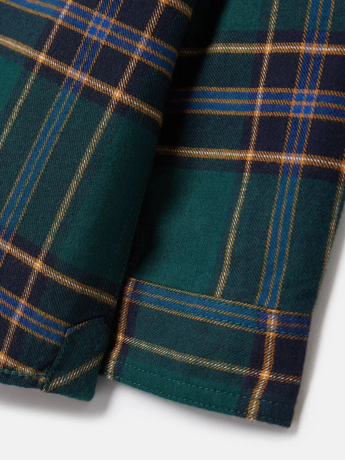 Joules Buchannan 8211 Green Checked Brushed Shirt Boys Tops and Tshirts