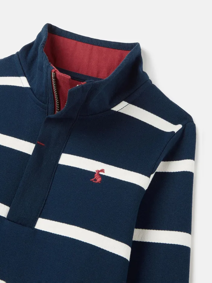 Joules Captain 8211 Navy Blue Quarter Zip Sweatshirt Boys Sweatshirts and Hoodies