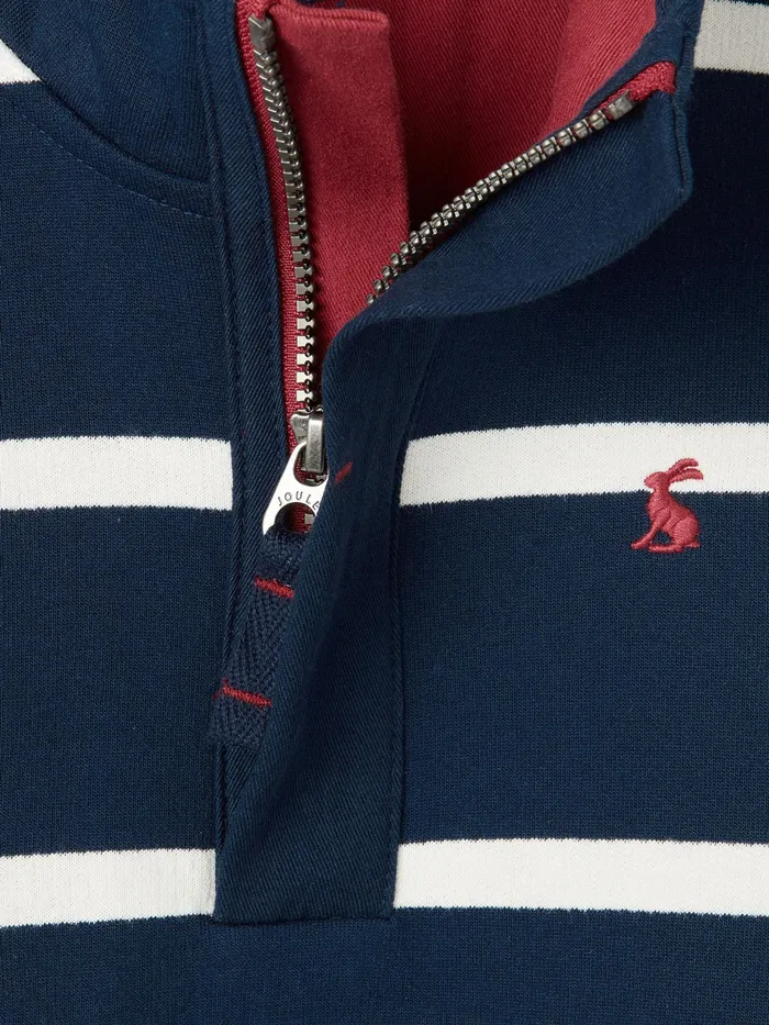 Joules Captain 8211 Navy Blue Quarter Zip Sweatshirt Boys Sweatshirts and Hoodies