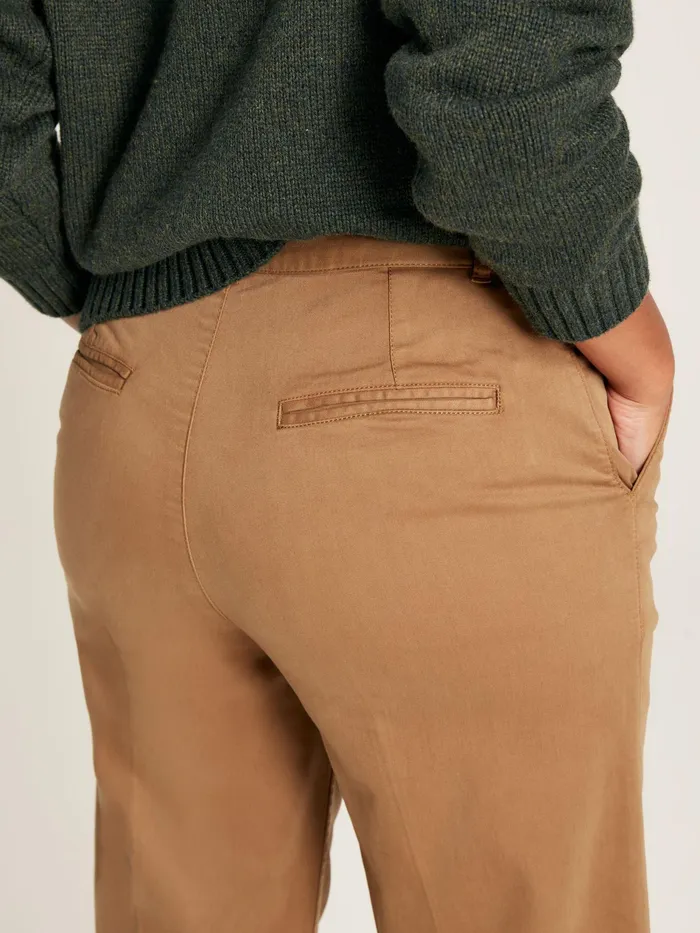 Joules Cedar 8211 Tan Brown Straight Leg Chinos Women Trousers and Leggings