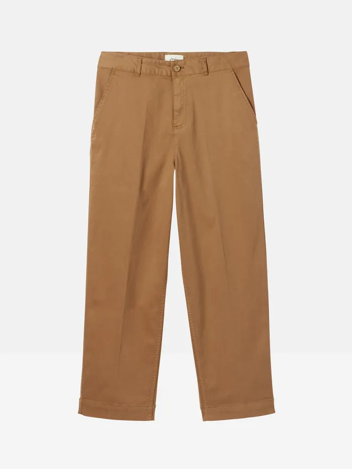 Joules Cedar 8211 Tan Brown Straight Leg Chinos Women Trousers and Leggings