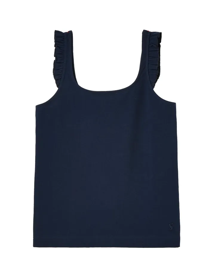 Joules Claire 8211 Blue Frill Vest Women Tops