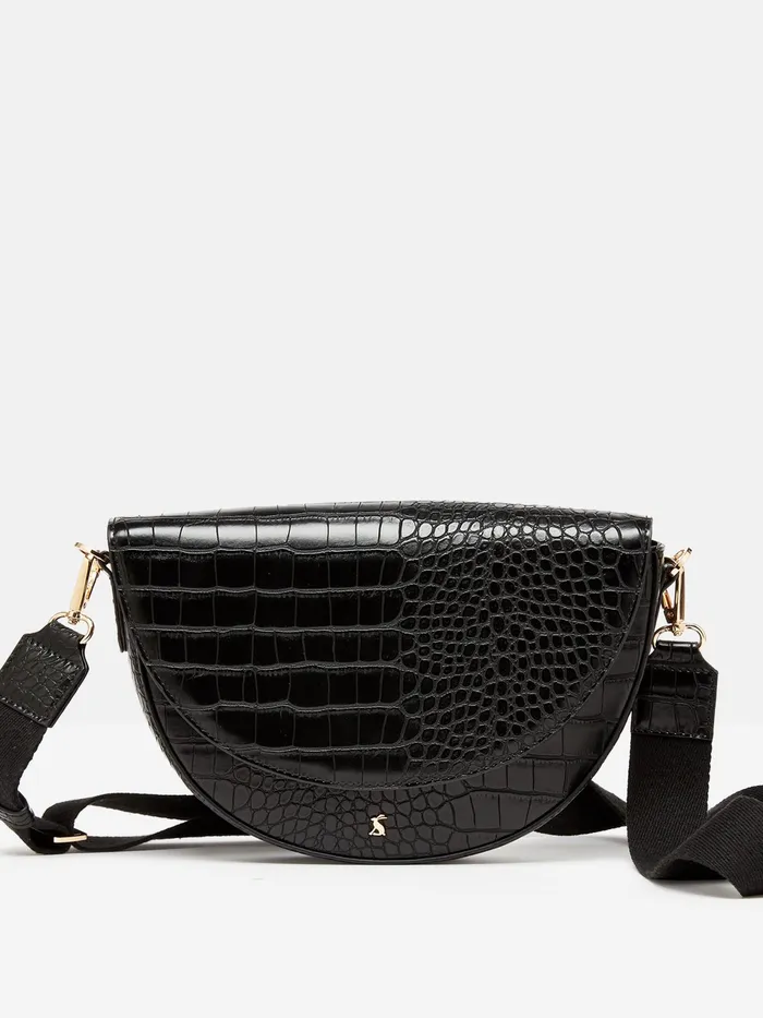 Joules Clara 8211 Black Half Moon Cross Body Bag Women Handbags