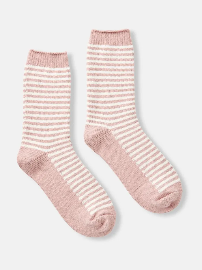 Joules Cosy 8211 Pink Soft Handle Bed Socks Women Socks and Tights