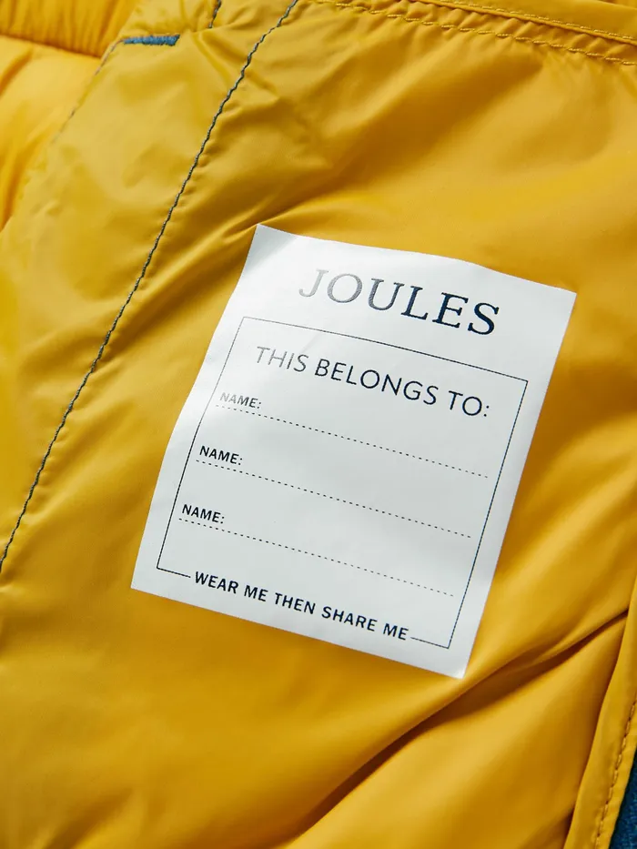 Joules Crofton 8211 Navy Blue Hotchpotch Showerproof Gilet Boys Coats and Jackets