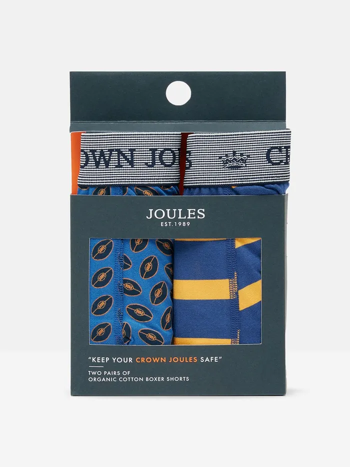 Joules Crown Joules 8211 Rugby Ball Underwear 2 Pack Men Underwear