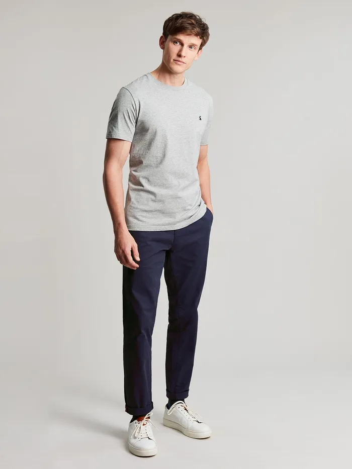Joules Denton 8211 Grey Plain Jersey TShirt Men Tops and Tshirts